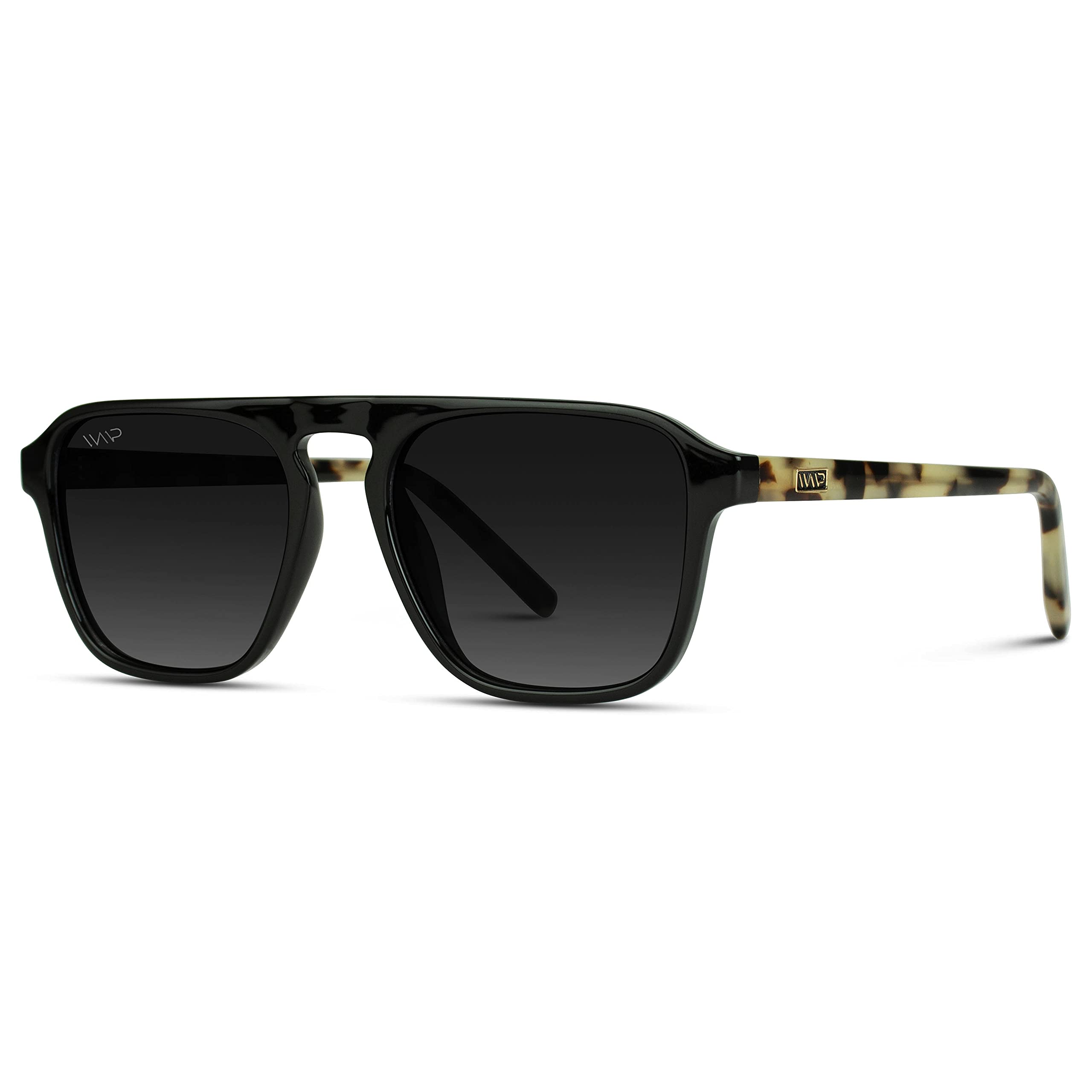 WearMe Pro Polarized Modern Aviator One-Bridge Square Mens Sunglasses - Image 4