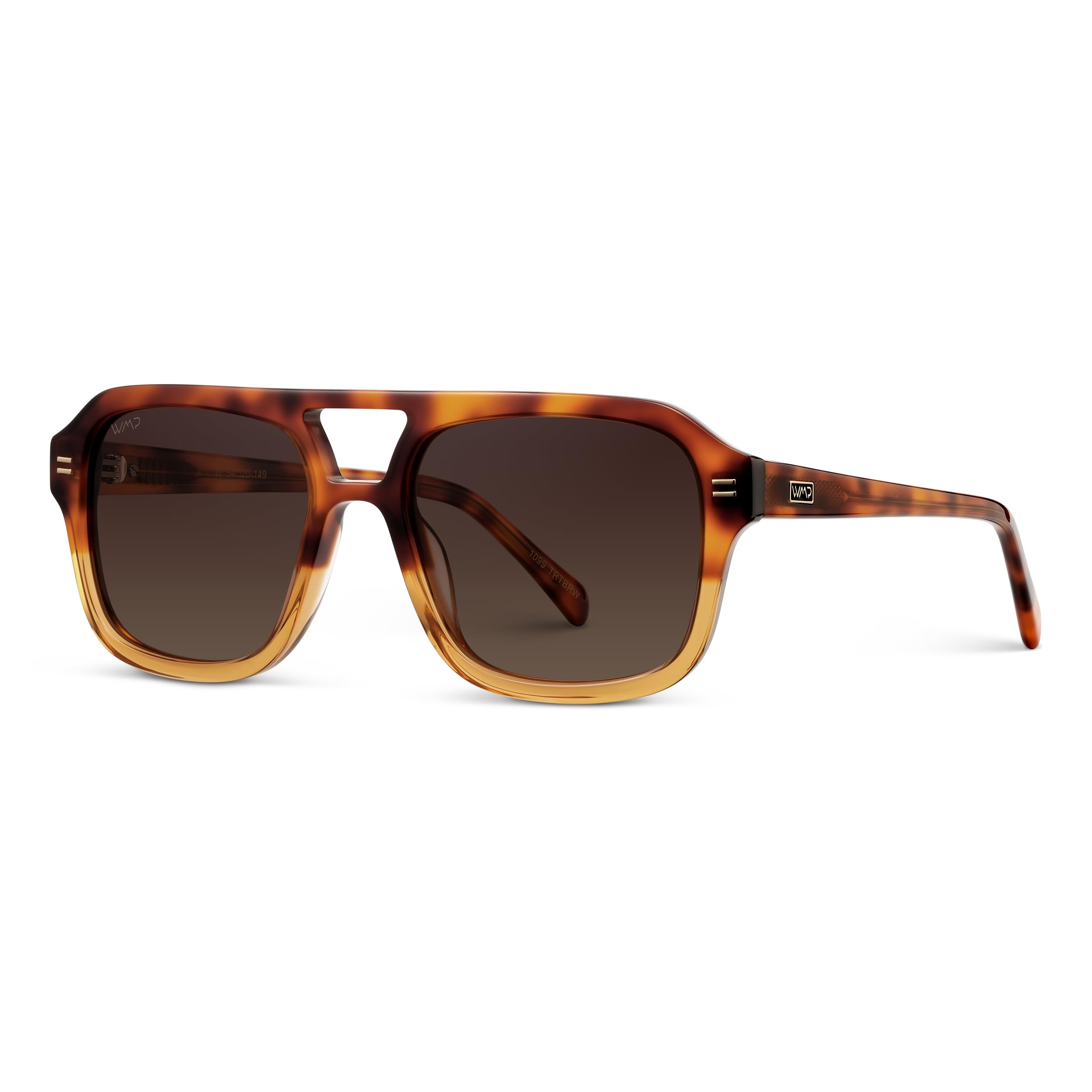 WearMe Pro - Retro-Inspired Square Double Bridge Aviator Women's Sunglasses, Oversized Frame with Polarized UV Protection - Image 6