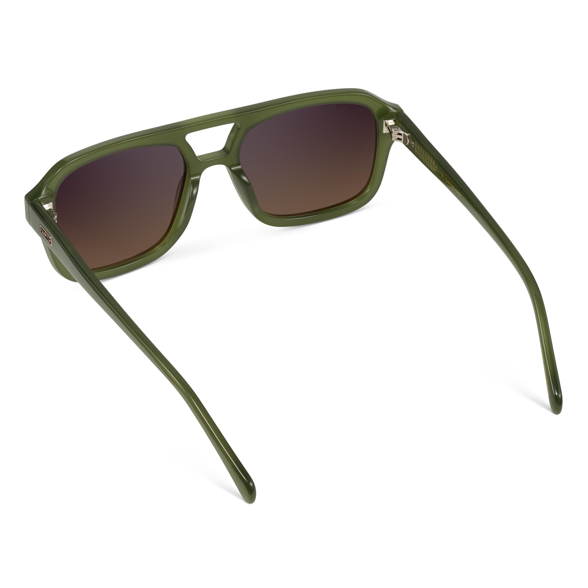 WearMe Pro - Retro-Inspired Square Double Bridge Aviator Women's Sunglasses, Oversized Frame with Polarized UV Protection - Image 7