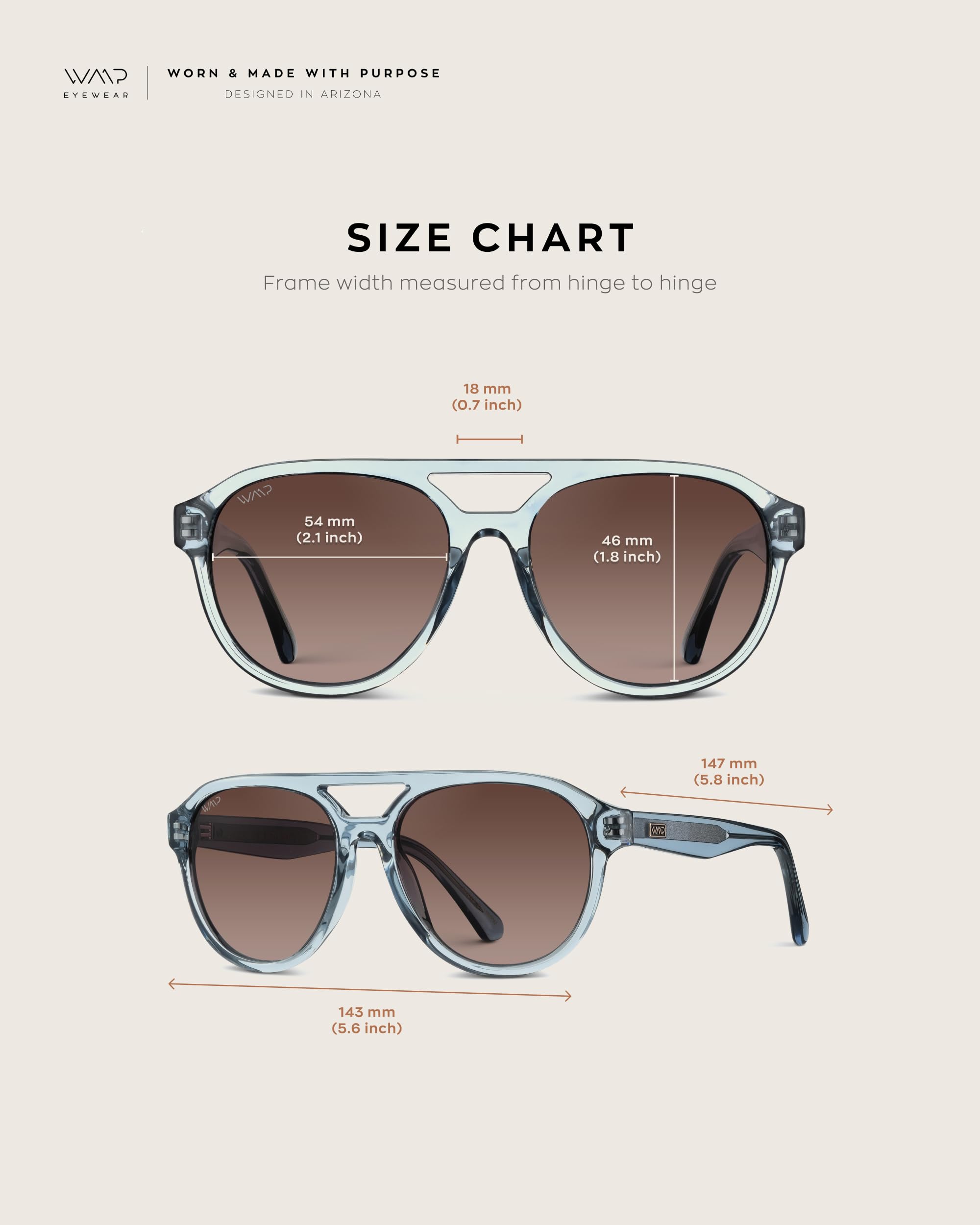 WearMe Pro Rounded Retro Aviator Sunglasses for Men and Women - Polarized Lenses, Double Bridge Design - Image 7