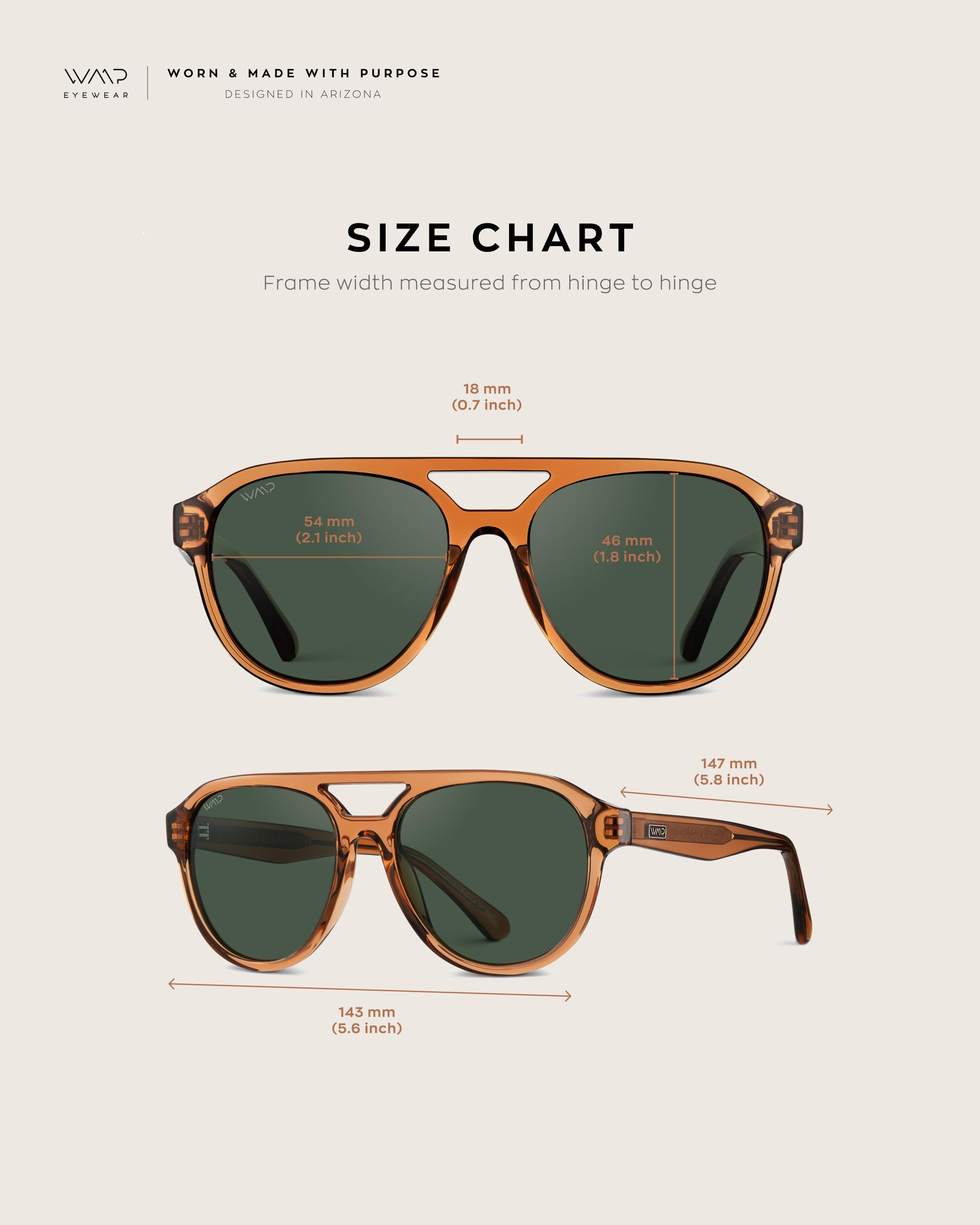 WearMe Pro Rounded Retro Aviator Sunglasses for Men and Women - Polarized Lenses, Double Bridge Design - Image 7