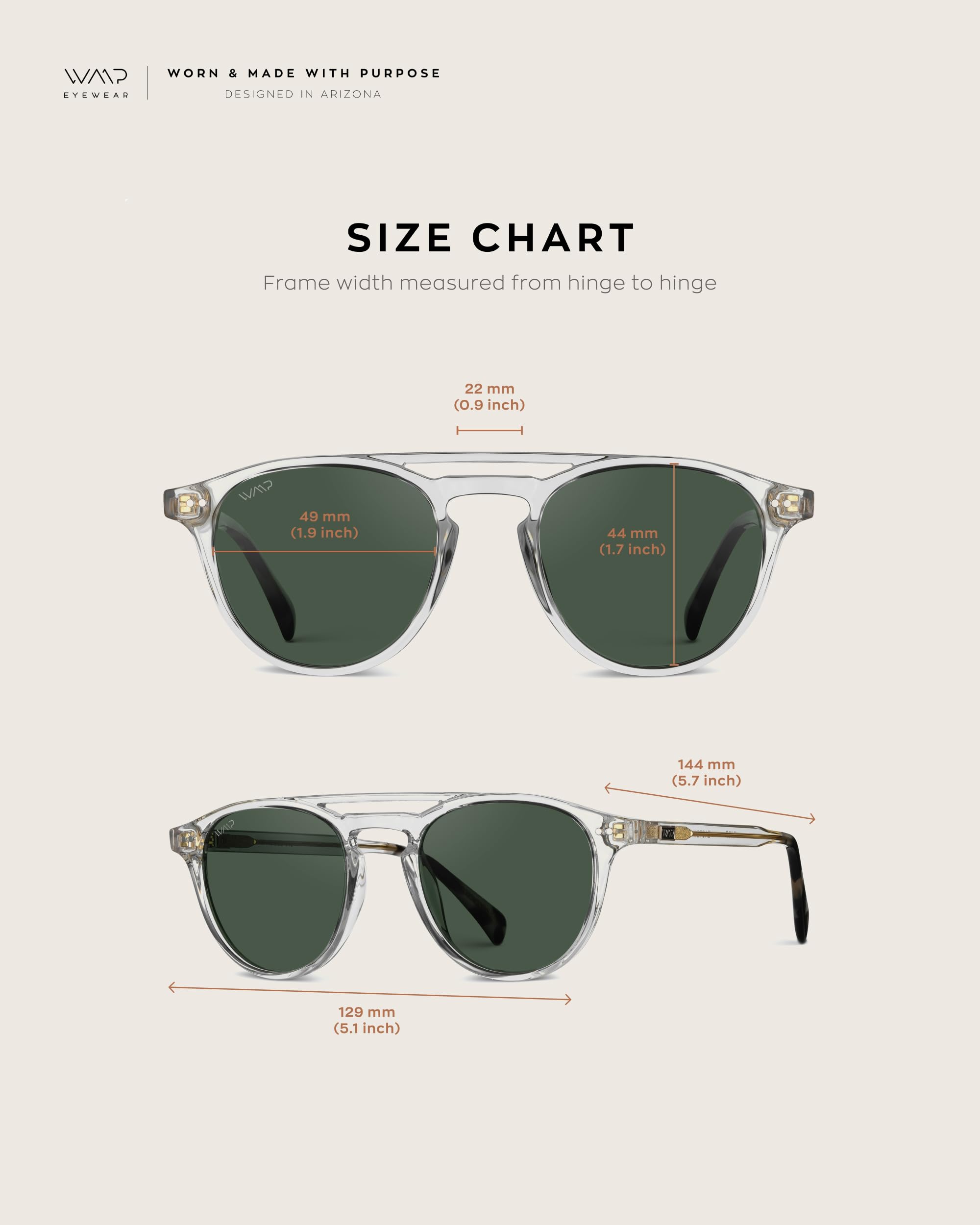 WearMe Pro - Urban Men's Square Sunglasses – Narrow Fit: Double Bridge Design, Modern Round Frames & Polarized Lenses - Image 6