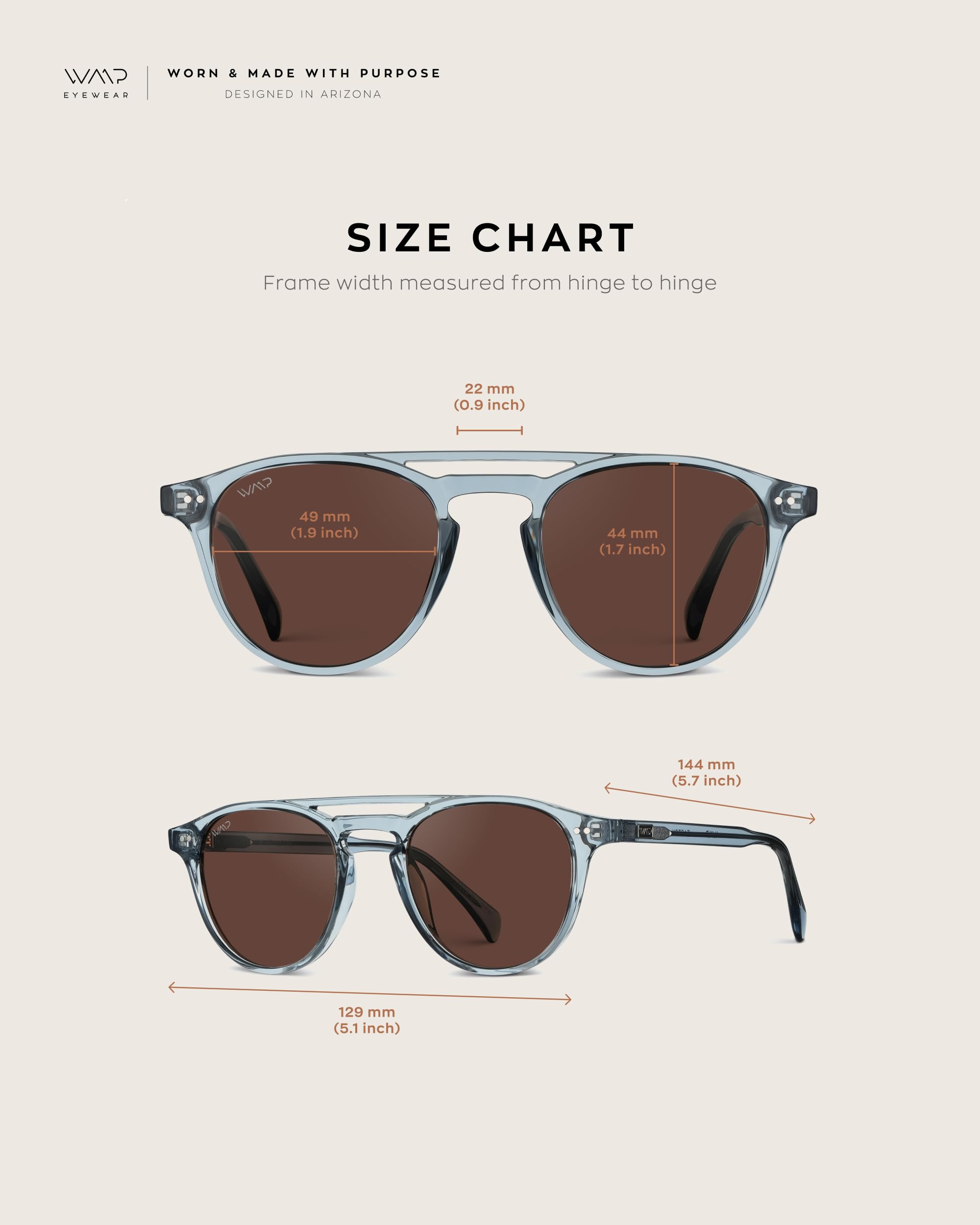 WearMe Pro - Urban Men's Square Sunglasses – Narrow Fit: Double Bridge Design, Modern Round Frames & Polarized Lenses - Image 6