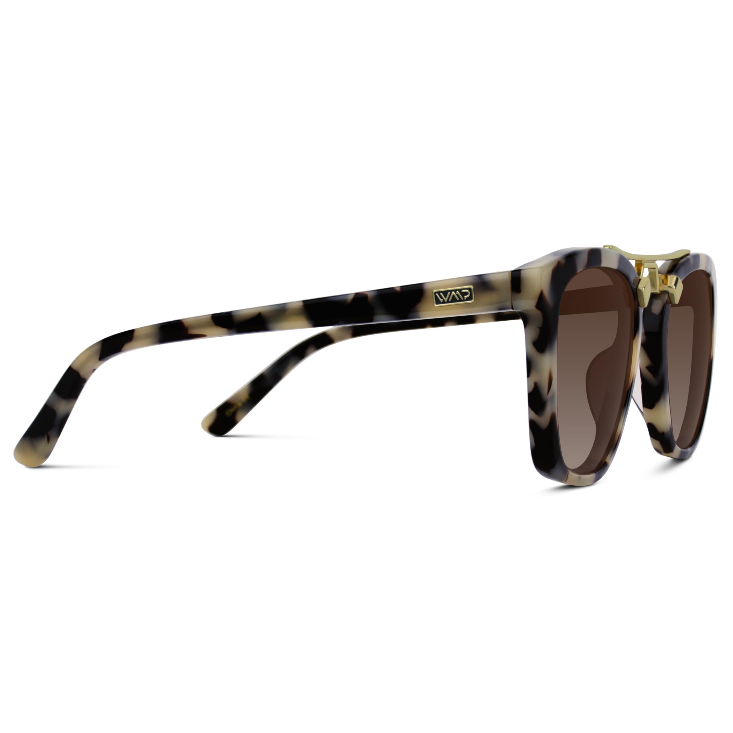WearMe Pro WMP Eyewear - Women's Oversized Polarized Sunglasses: Square Vintage Style with Metal Double-Bar Bridge - Image 7