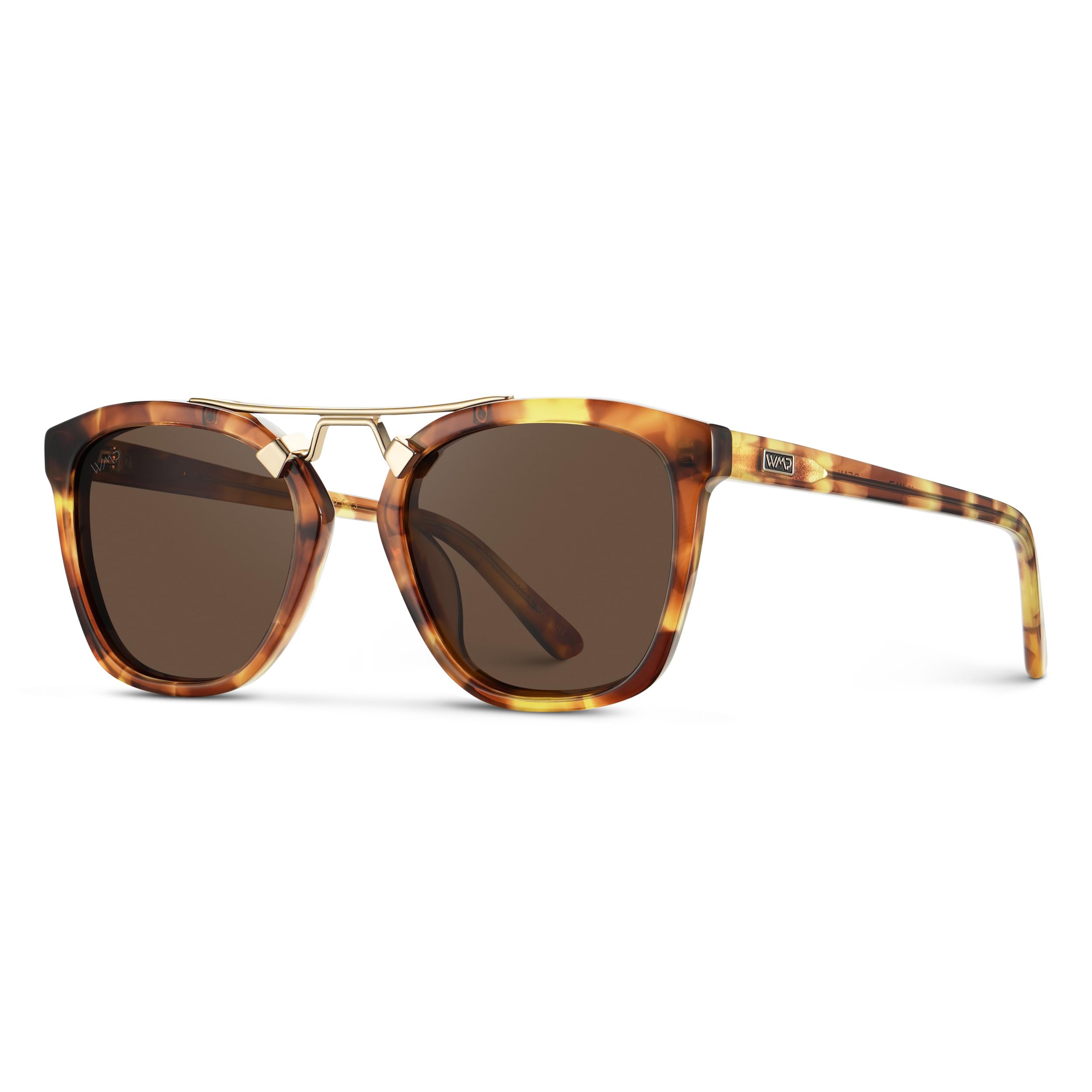 WearMe Pro WMP Eyewear - Women's Oversized Polarized Sunglasses: Square Vintage Style with Metal Double-Bar Bridge - Image 6