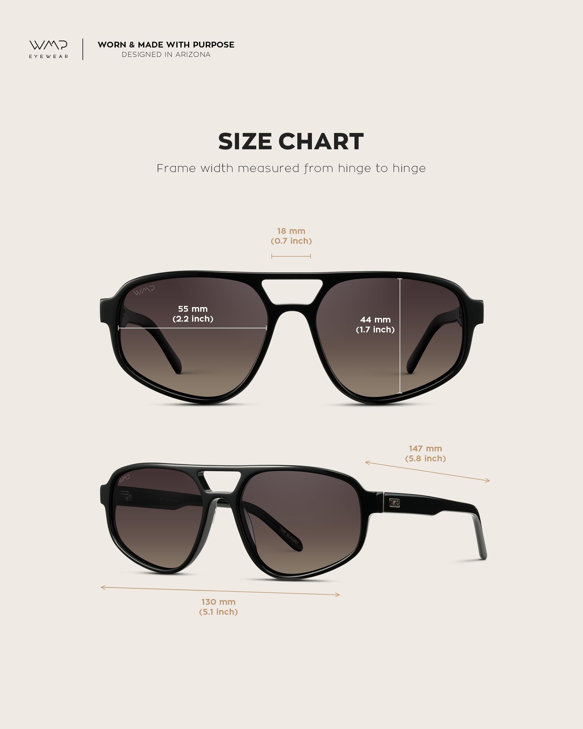 WearMe Pro WMP Eyewear - Women’s Retro Double Bridge Aviator Sunglasses, Polarized Lenses, Lightweight, Full UV Protection - Image 6